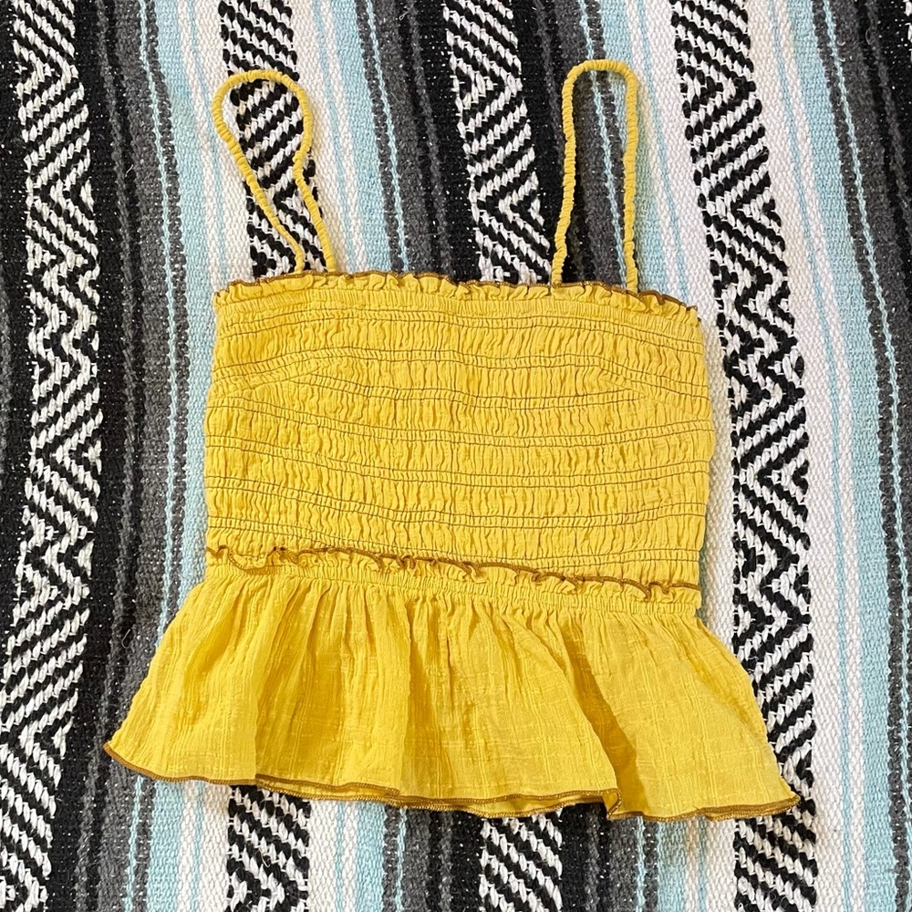 Urban Outfitters smocked crop tank
